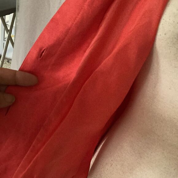 Herman Geist Linen Blend Lined Blazer Jacket Women’s 8 Coral - Picture 6 of 8